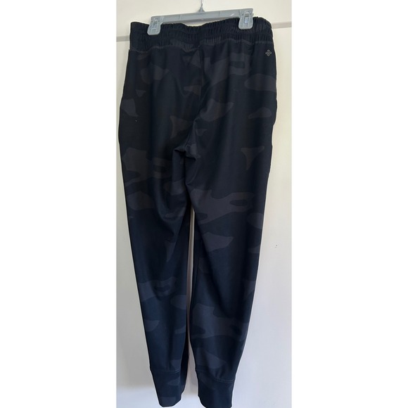 Shambhala Black Camo Jogger Pants Womens Small Drawstring Athleisure Fall - Picture 3 of 4
